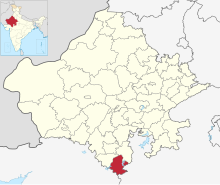 Banswara in Rajasthan (India).svg