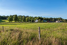 Fält och hus i Häggvall