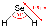 La struttura dell'acido selenidrico