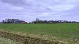 Panorama vanuit het westen. Alle bebouwing stamt uit de 20e eeuw.