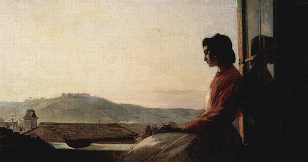 Giovannina is sitting on the windowsill (1864)