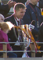 Phil Parkinson with the League Two play-off trophy in 2013.