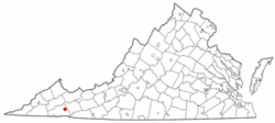 Location of Glade Spring, Virginia