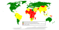 Image 24Water availability: the fraction of the population using improved water sources by country (from Water)