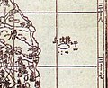 Daehan Jeondo (part, 1899, Korea) Showing Usando slightly northeast to Ulleungdo, both drawn just west of 37°40′N, 130°30′E (whole images[1][2]).