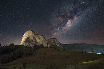 Pedra Azul beneath the Milky Way