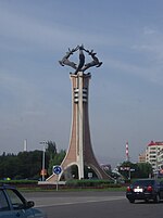 Monument des cerfs, à Baotou