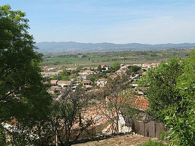 Vue vers le nord et la montagne Noire.