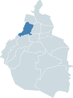 Location of Miguel Hidalgo in Mexico City