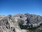 Das Sonntagkar in der Gleirsch-Halltal-Kette von der Mandlspitze (Nordkette)