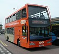 Image 282An East Lancs Olympus body with a tree-protection bull-bar protecting the large upper-deck front window (from Bus manufacturing)