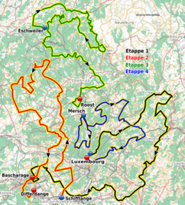 Routekaart van de Ronde van Luxemburg 2011