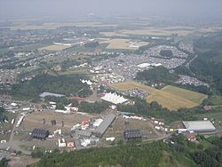 Blick auf das Festivalgelände