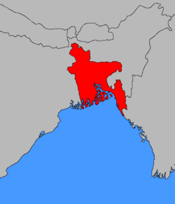 Location of Đông Pakistan