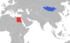 Location map for Egypt and Mongolia.