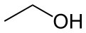 Structural formula of ethanol