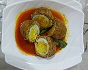 Nargesi kofta, a popular dish in Lucknow and Karachi