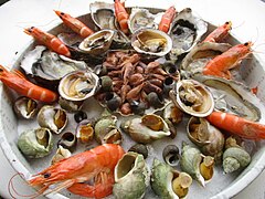 Plateau de fruits de mer.