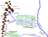 Sketch map of Lothlórien