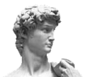 The face of Michelangelo's David