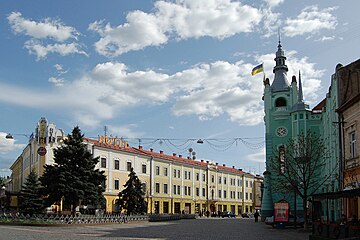 Piazza centrale di Mukačevo