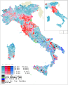 Distacco tra primo e secondo partito