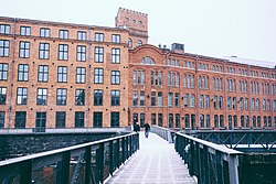 Vy över Kåkenhus, Campus Norrköping, Linköpings universitet.