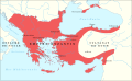 Carte de l'Empire byzantin en 1180