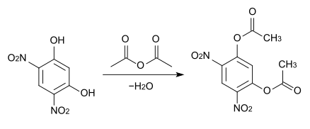 Veresterung von 4,6-Dinitroresorcin mit Acetanhydrid