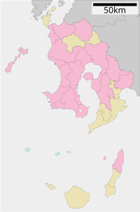 枚聞神社の位置（鹿児島県内）