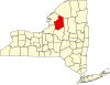 State map highlighting Lewis County