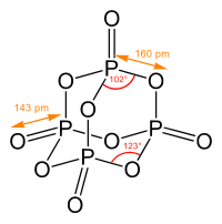 五酸化二リン（十酸化四リン）構造式