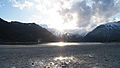 Pittoreske Winterlandschaft am Achensee in Tirol