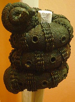 9th century Igbo-Ukwu bronze ceremonial staff head