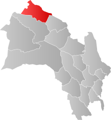 Lage der Kommune in der Provinz Buskerud