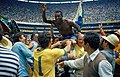 Image 139Pelé celebrating the victory of Brazil in the FIFA World Cup. (from Sport in Brazil)