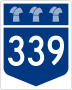 Highway 339 marker