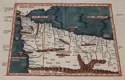 1st Map of Africa Tangerine and Caesarian Mauritania