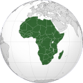 Orthographic projection of Africa