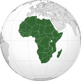 Carte de localisation de l'Afrique.