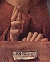 Hands of Christ (1465). Click for picture info