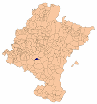 Localização do município de Berbinzana em Navarra