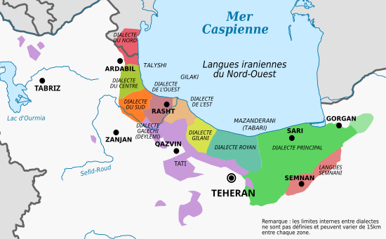 Carte de répartition de langues.