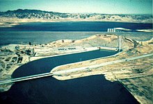 Aerial photograph of the Gianelli Power plant.