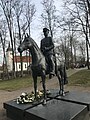 Equestrian statue of General Johan Laidoner in Viljandi, Estonia