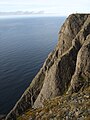 Falaise du cap Nord, Norvège (300 m de hauteur).