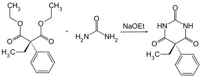 Synthese von Phenobarbital