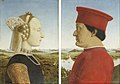 Piero della Francesca: Dubbelportret Battista Sforza en Federico da Montefeltro (ca. 1465)