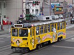 「おきゃく電車」に改造された607号。