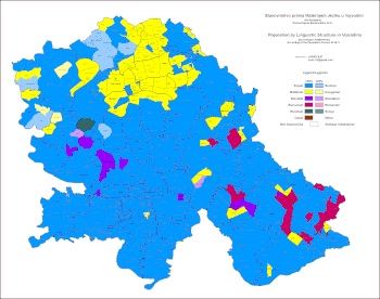 Vajdaság nyelvi térképe(2011)